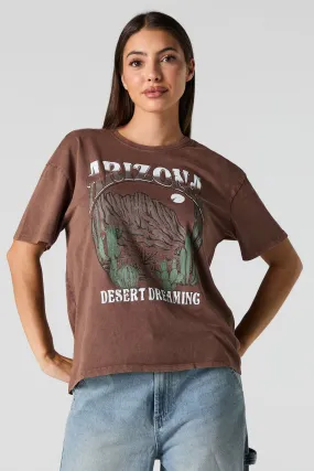 Arizona Graphic Washed Boyfriend T-Shirt