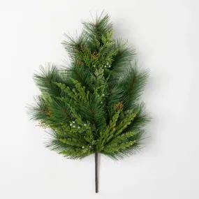 Artificial Mixed Pine & Juniper Stem Green 26"H