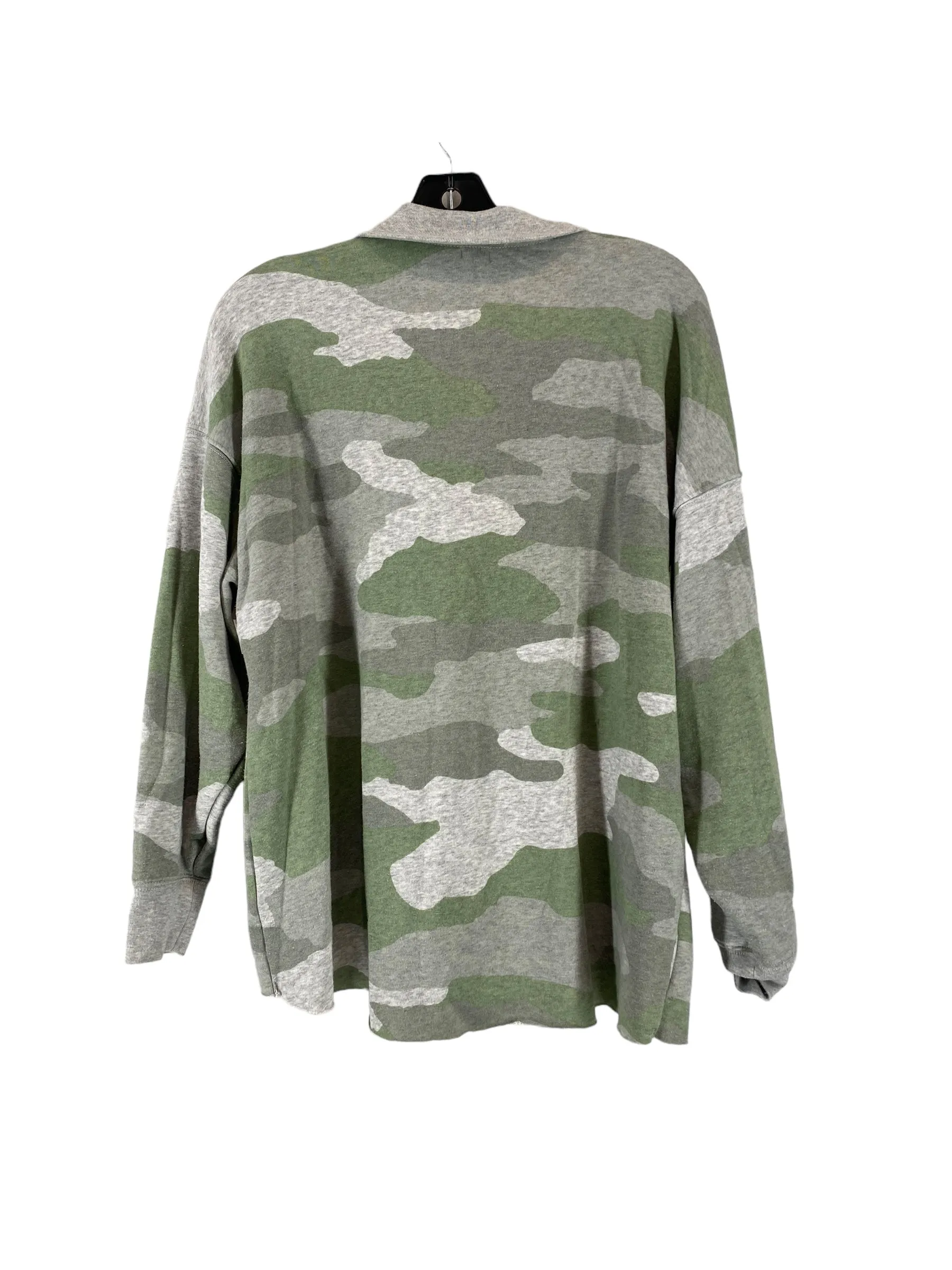 Athletic Top Long Sleeve Crewneck By Aerie In Camouflage Print, Size: S