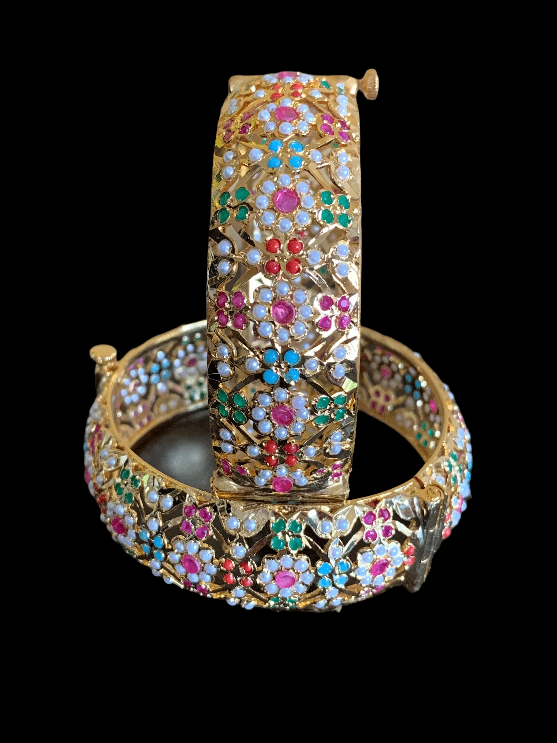 B10 Navratan Shibra Bangles ( READY TO SHIP )