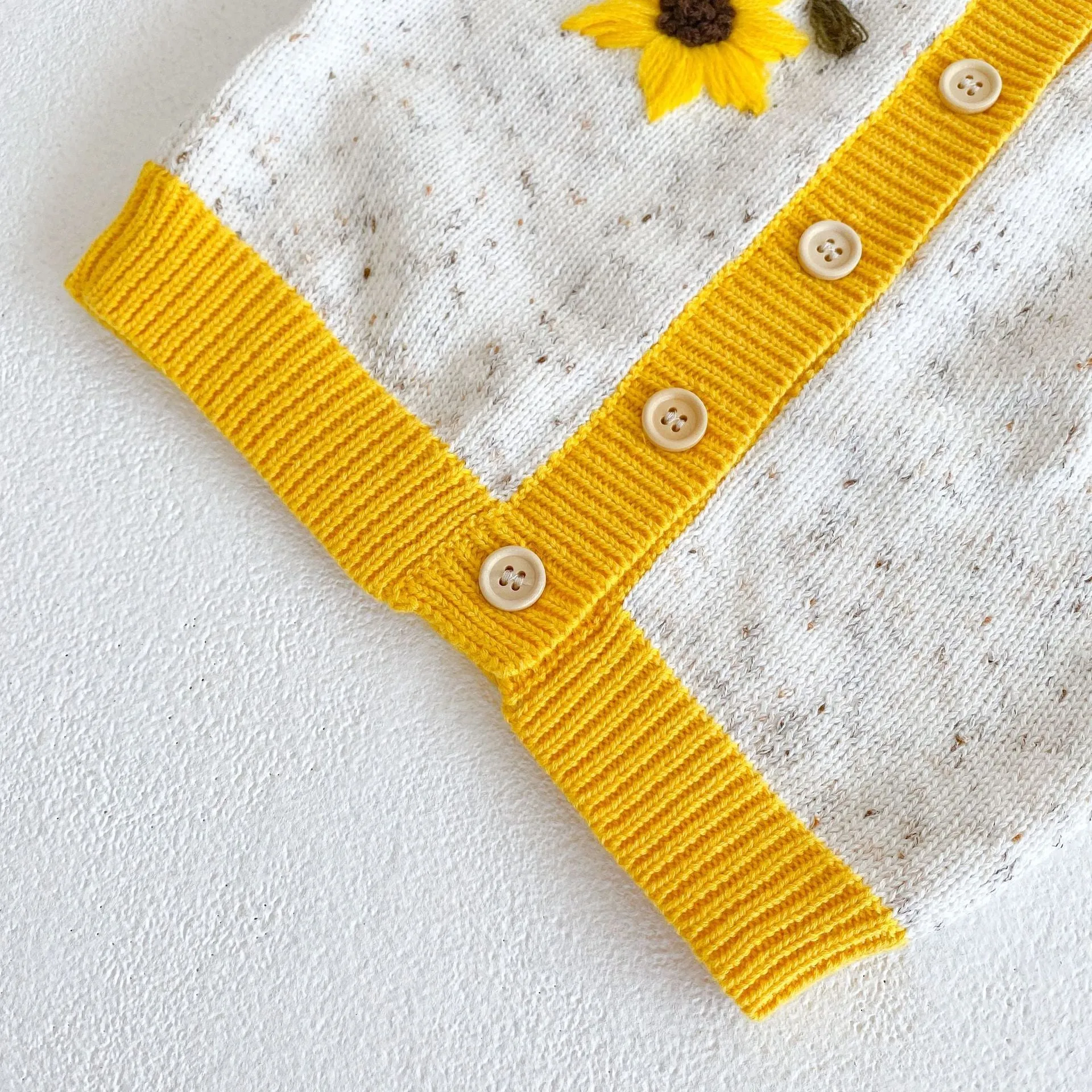 Baby Sunflower Sweater Romper