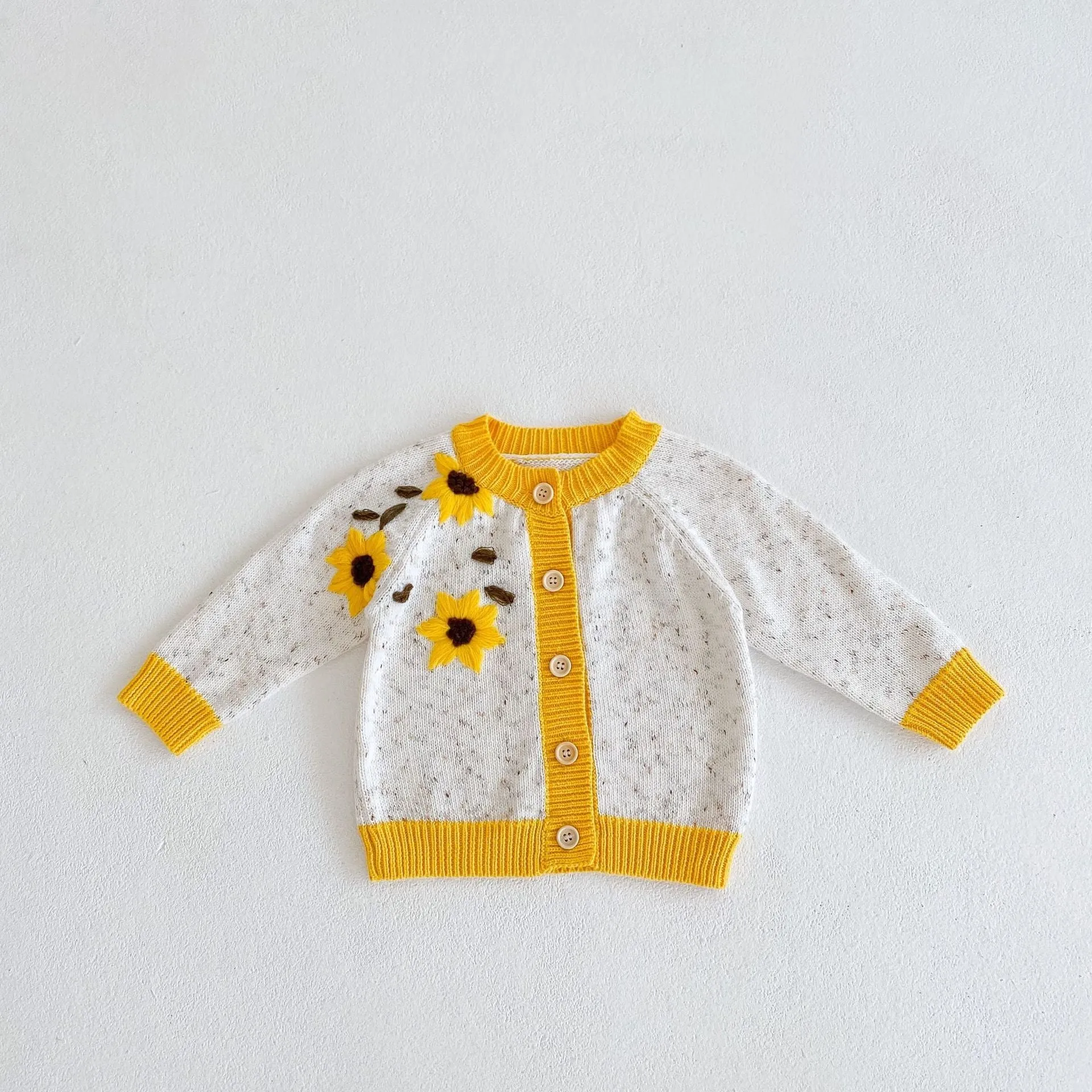 Baby Sunflower Sweater Romper