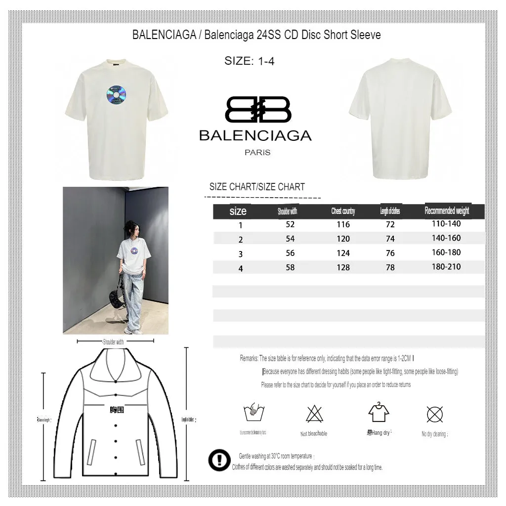 Balenciaga CD Graphic White T-Shirt