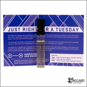 Barrister and Mann Just Right for a Tuesday Artisan Eau de Parfum Sample, 2ml