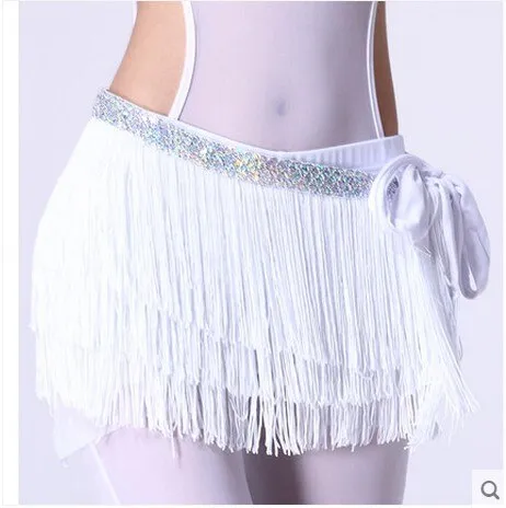 Belly dance costumes sexy silver tassel belly dance belt for women belly dance costume hip scarf