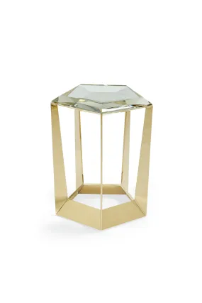 Beveled Crystal Side Table | Caracole The Gem