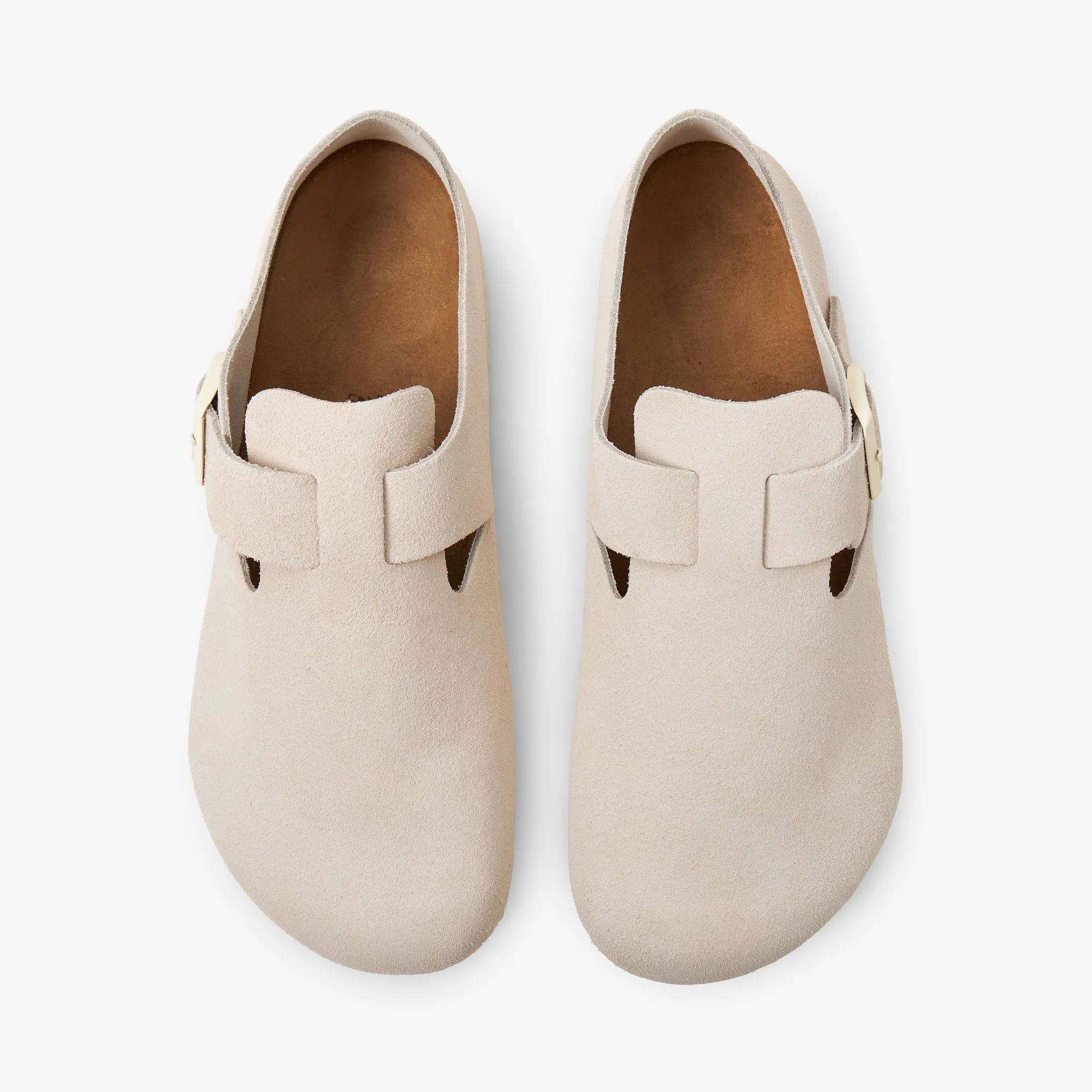 Birkenstock London Suede / Antique White