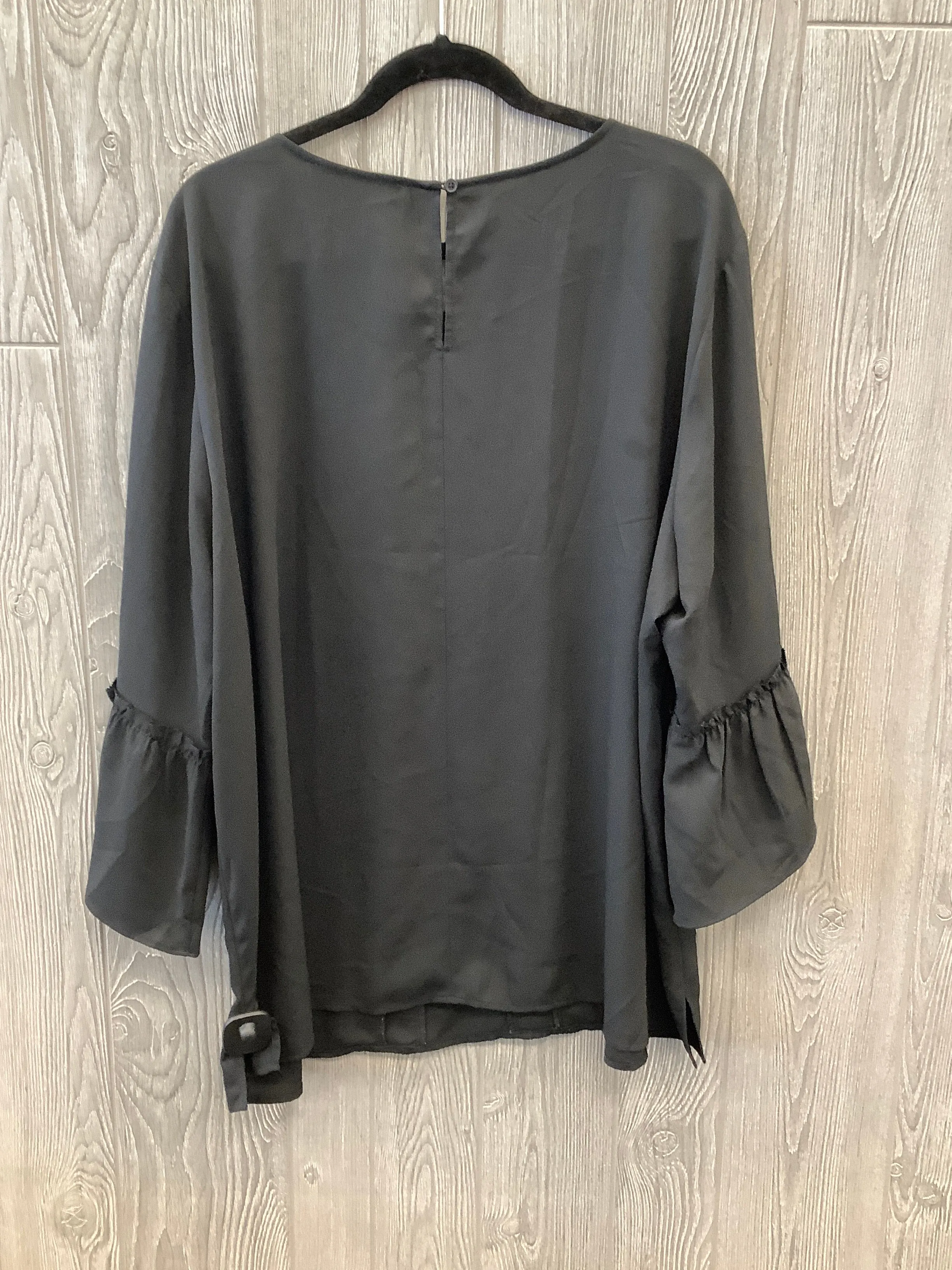 Black Top Long Sleeve Loft, Size 3x