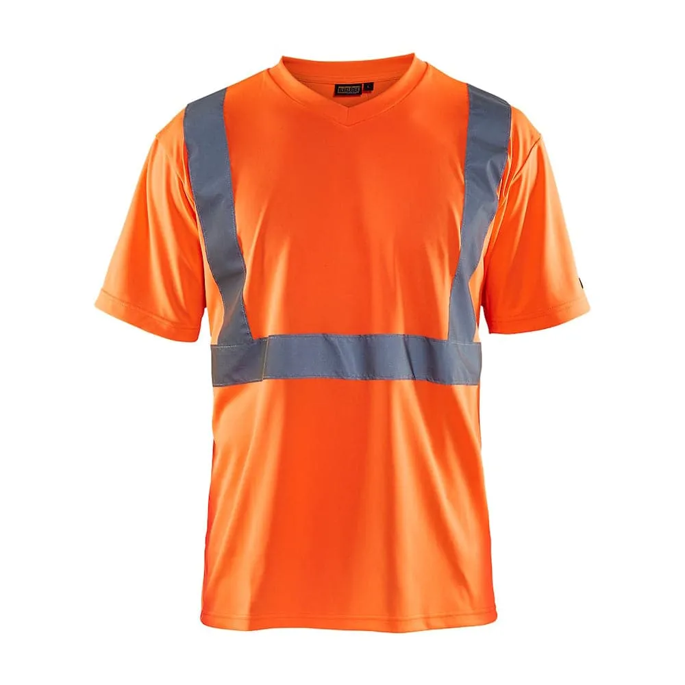 Blaklader 3313 Hi-Vis V-Neck Short Sleeve T-Shirt