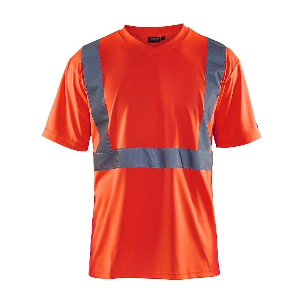 Blaklader 3313 Hi-Vis V-Neck Short Sleeve T-Shirt