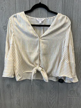 Blouse Long Sleeve By Lc Lauren Conrad In Yellow, Size: M