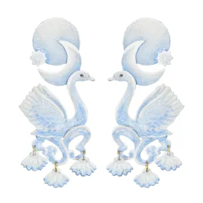 Blue Cygnet Earrings