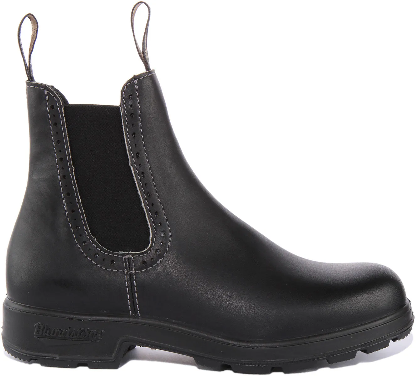 Blundstone 1448 In Black Brogue Chelsea Boots