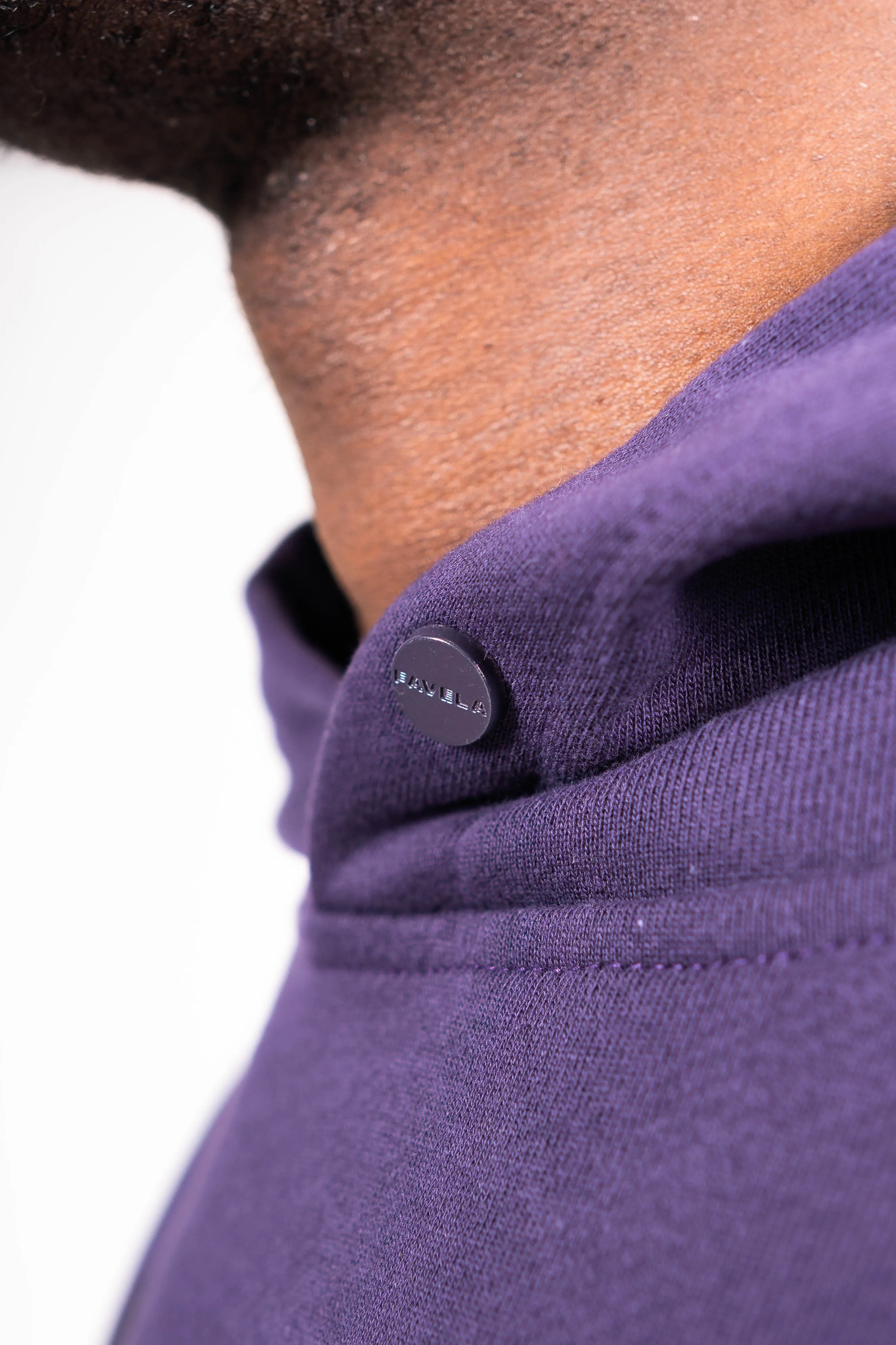 BOLT FLEECE PLUM SNAP BUTTON HOODIE