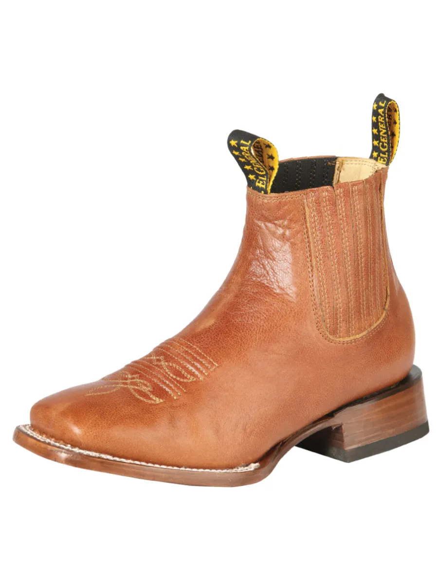 Botines Vaqueros Rodeo Clasicos de Piel Genuina para Hombre 'El General' - ID: 126616