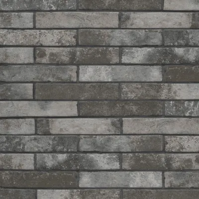 Brickstone Collection Porcelain Tile Charcoal - 2"x10"