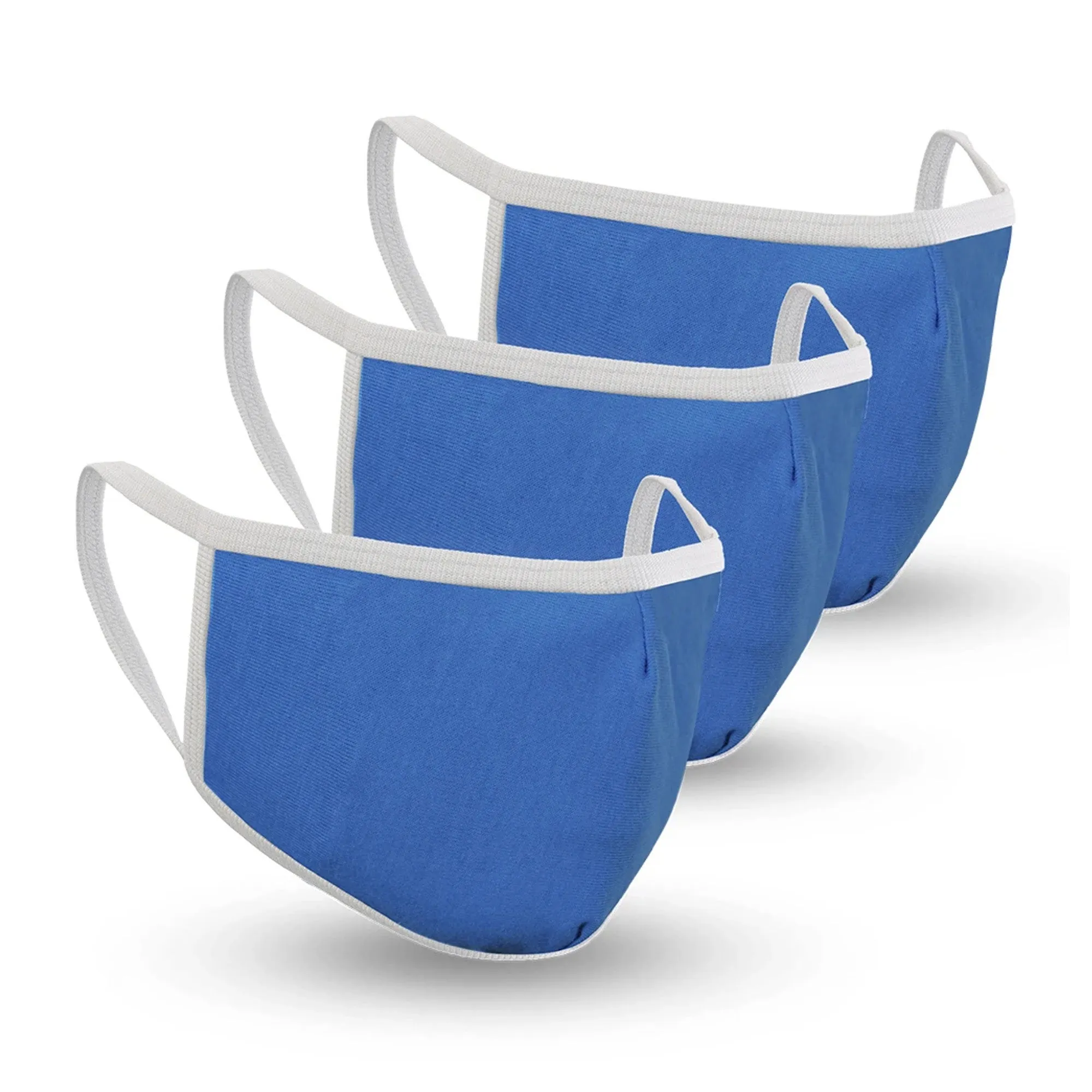 Bulk - Safe Mate Blue Washable Kids 3-6 Cloth Face Mask -3pk (bulk packaging) - 15-08015