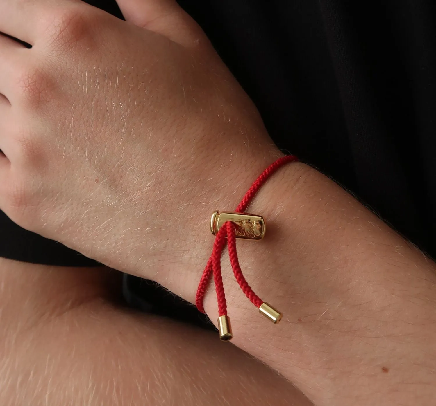 Cameron Cord Bracelet | Red / Gold