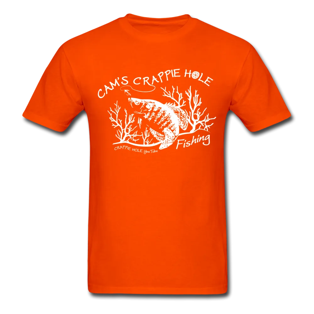 Cam's"Orange" Short Sleeve Crappie Hole T-Shirt