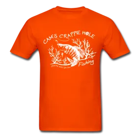 Cam's"Orange" Short Sleeve Crappie Hole T-Shirt