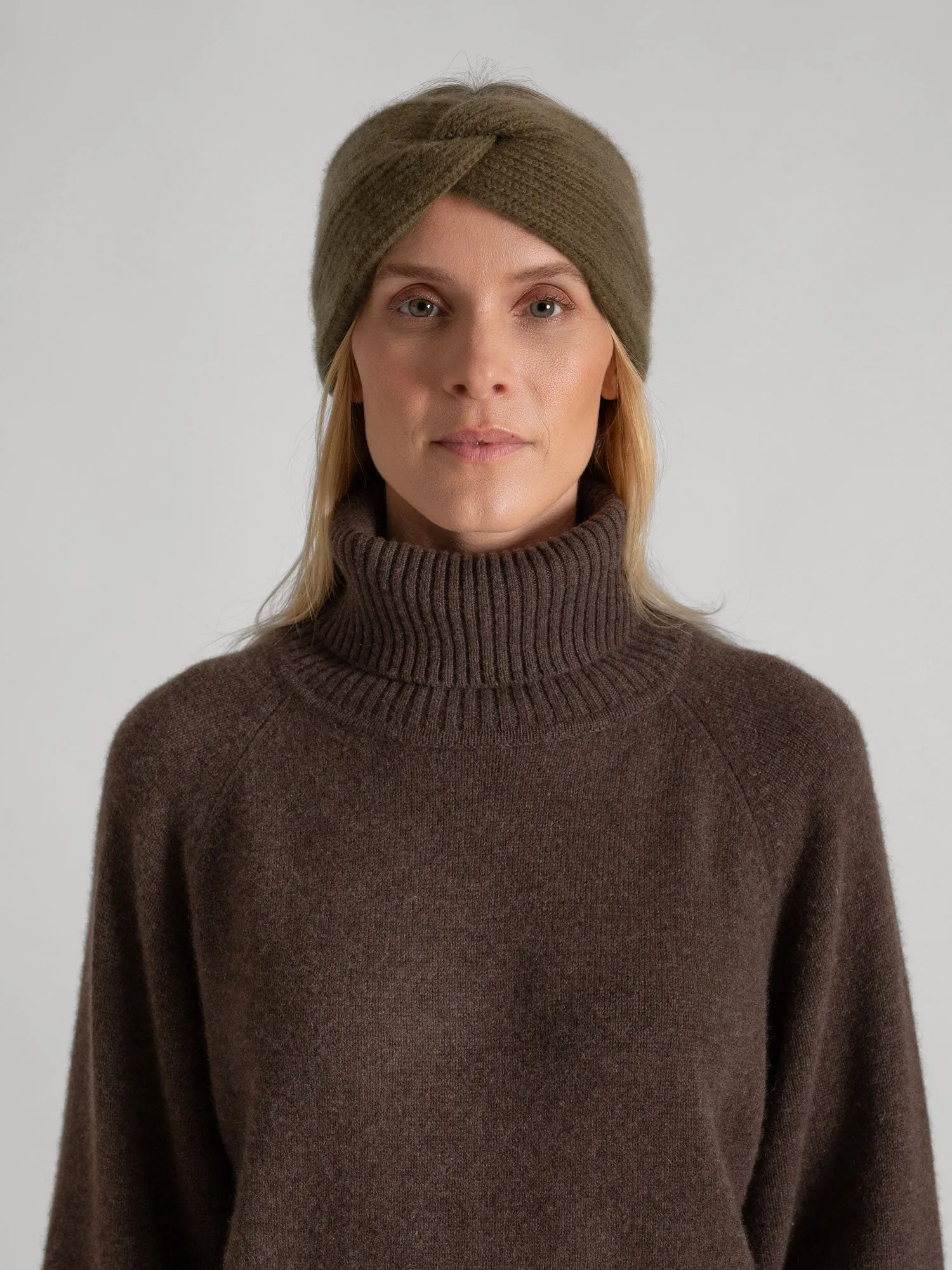 Cashmere head band "Freya" - hunter