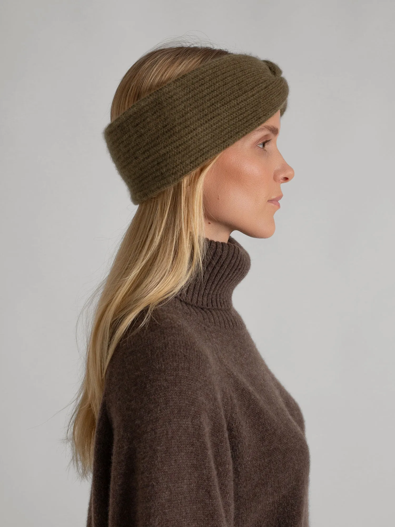 Cashmere head band "Freya" - hunter