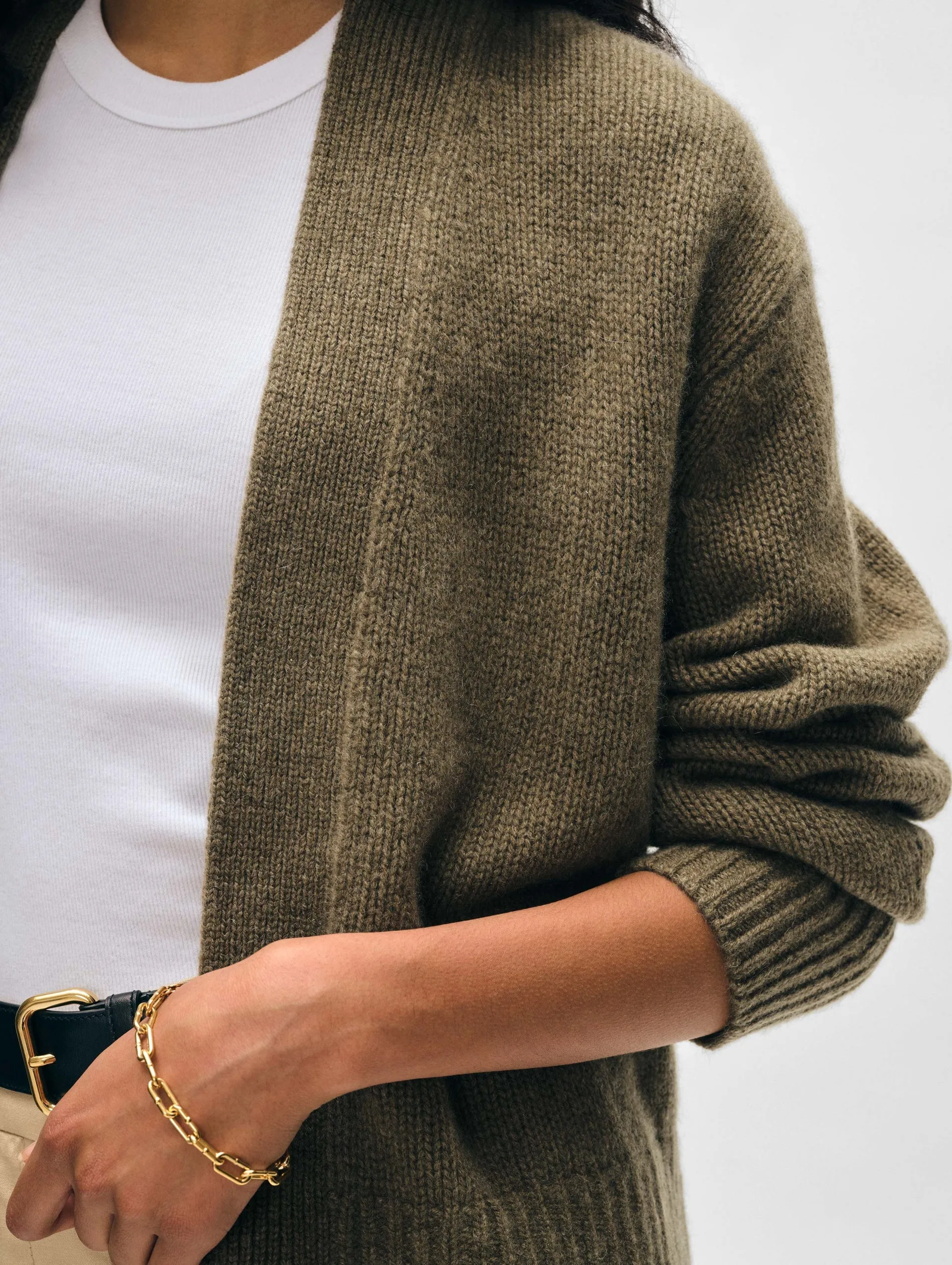 Cashmere Open Cardigan