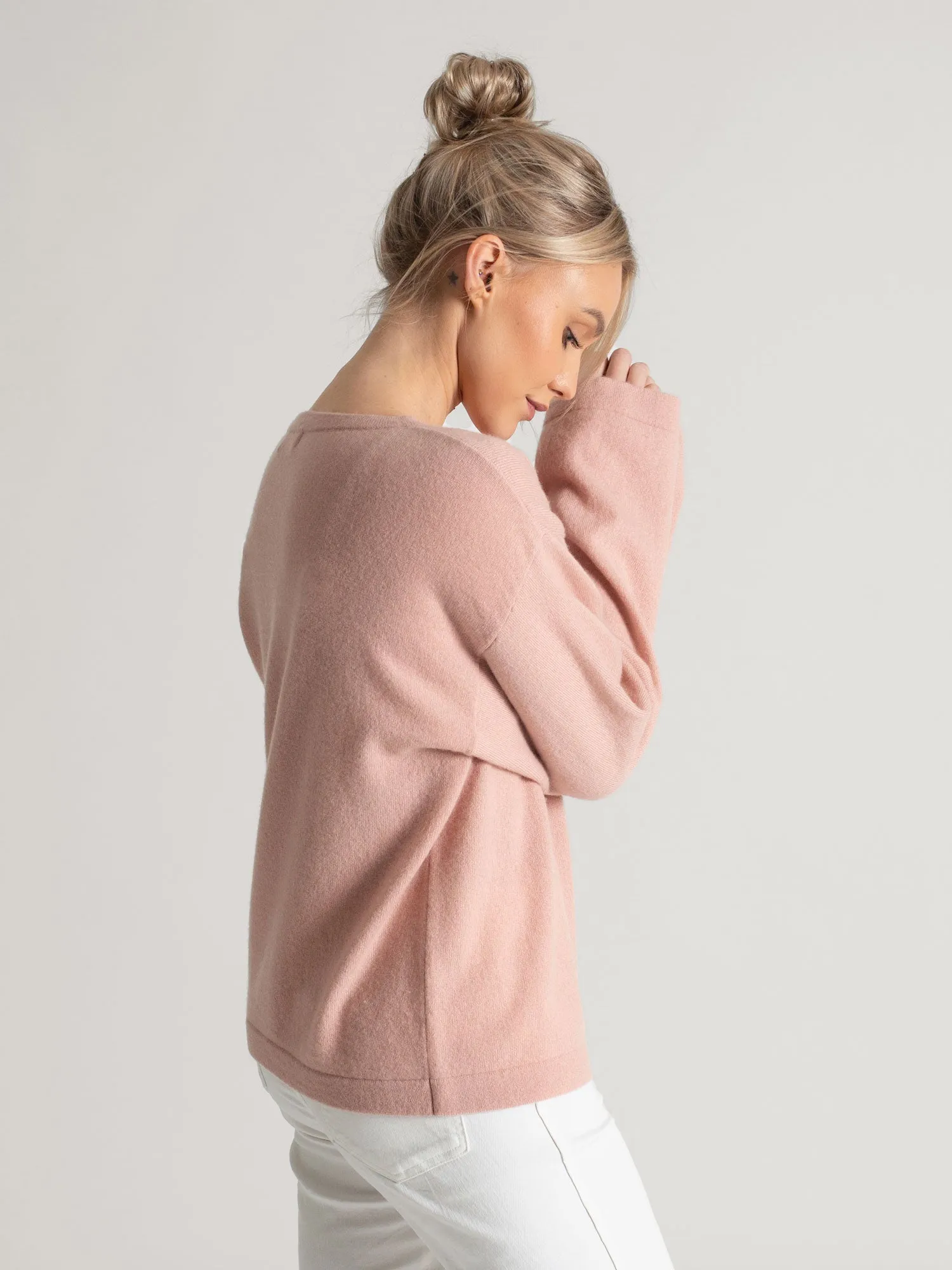 Cashmere sweater "Wilde" - rose glow