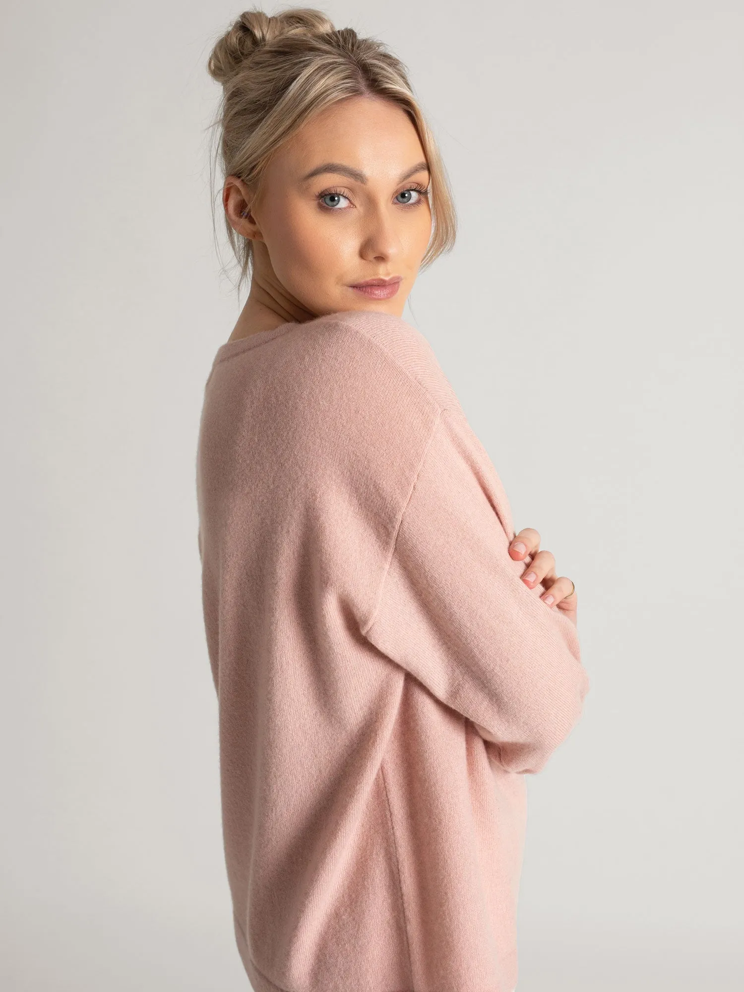 Cashmere sweater "Wilde" - rose glow