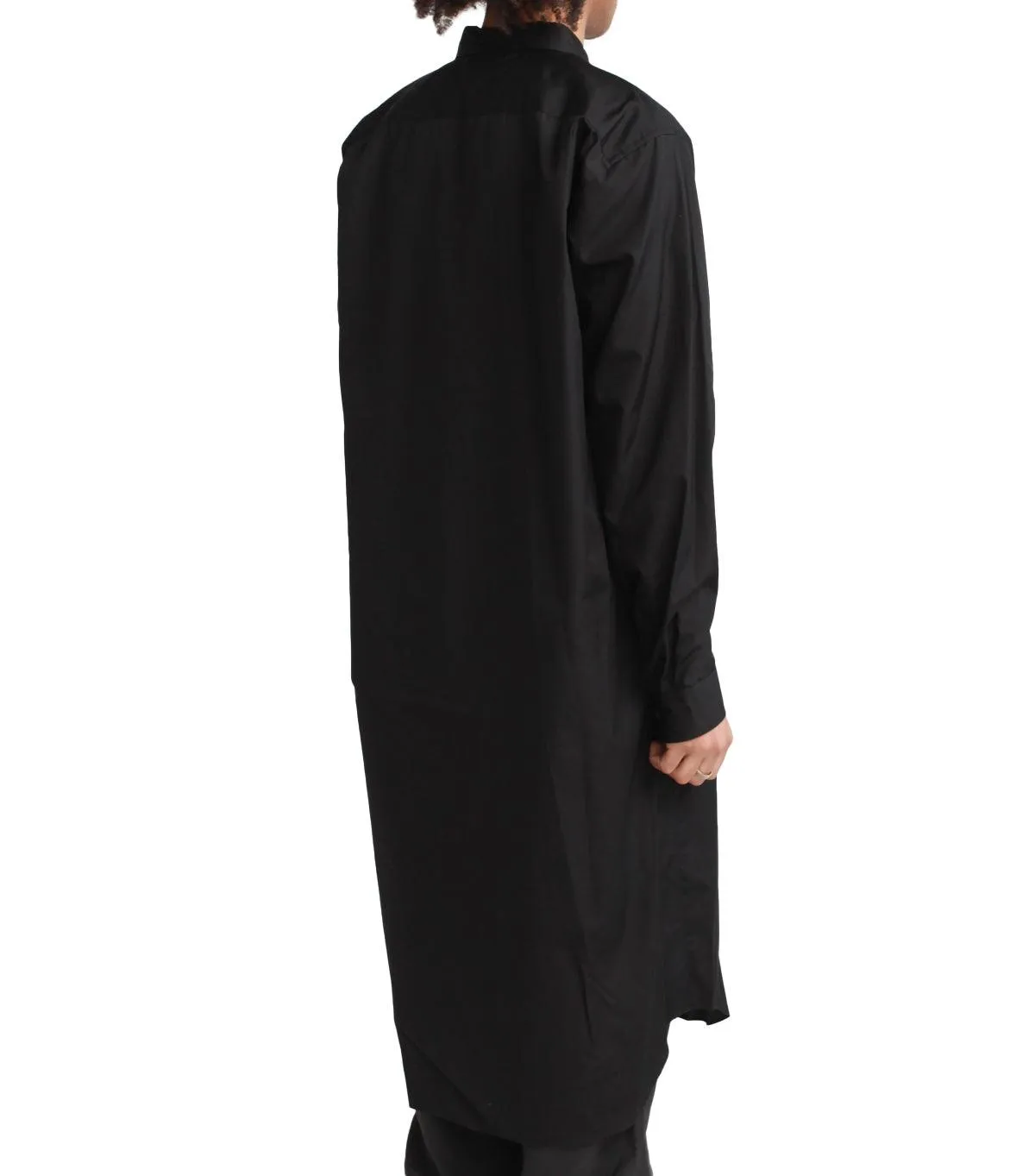 CdG Homme Plus Long Dress Shirt Black