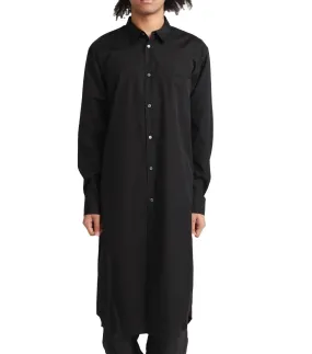 CdG Homme Plus Long Dress Shirt Black