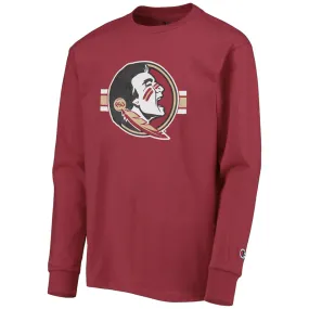 Champion Youth Seminole Logo/Florida State Seminoles Long Sleeve T-shirt - Garnet