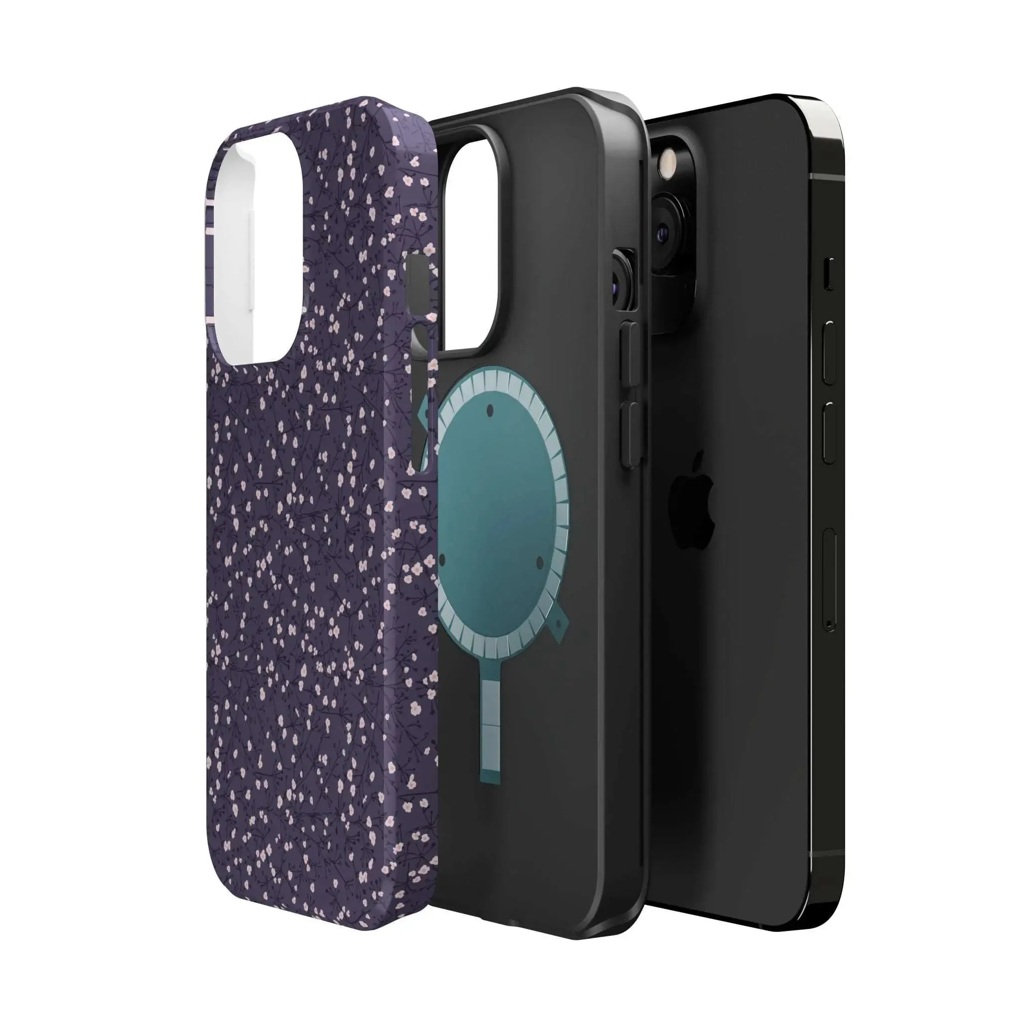 Cherry Petals | Blue Floral Case