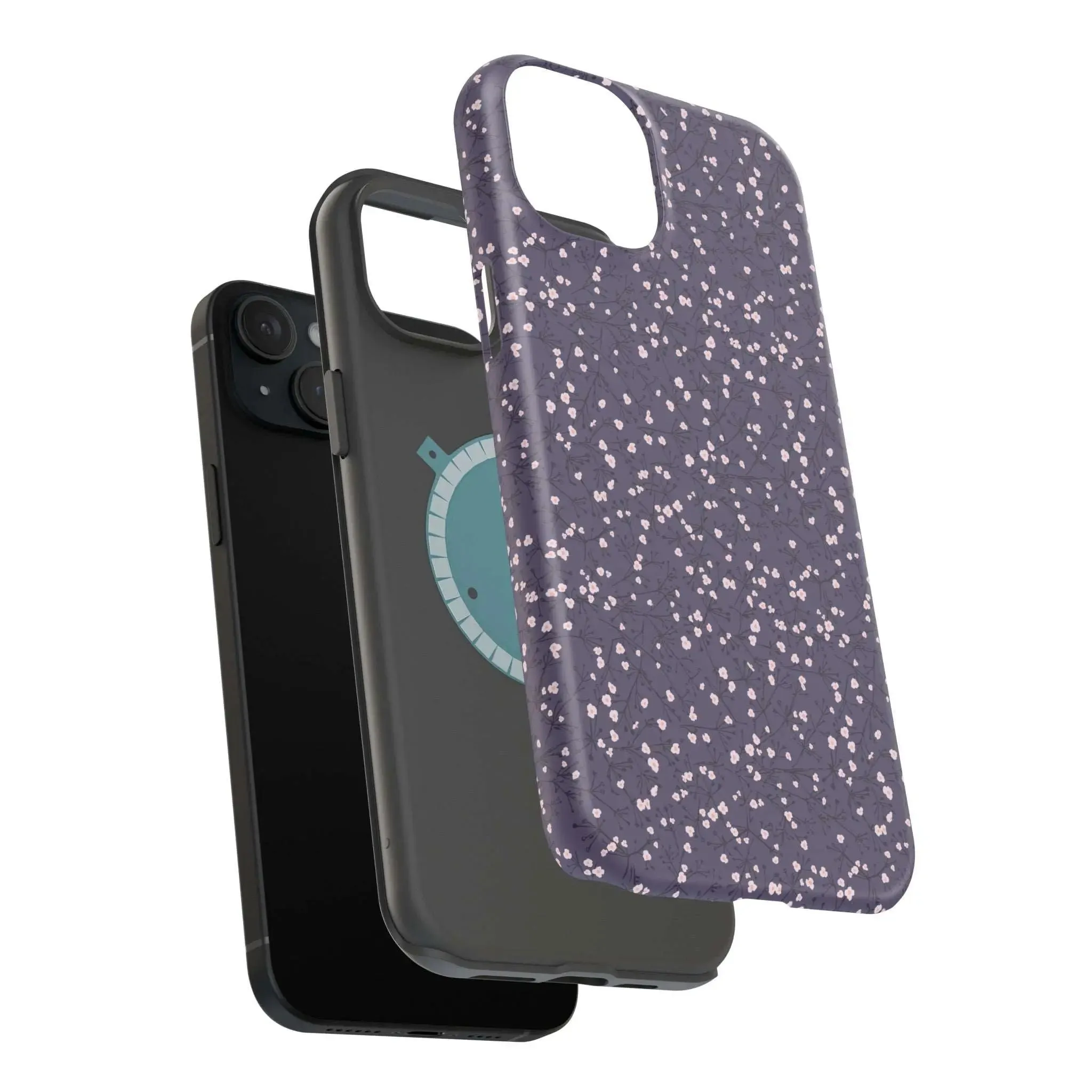 Cherry Petals | Blue Floral Case