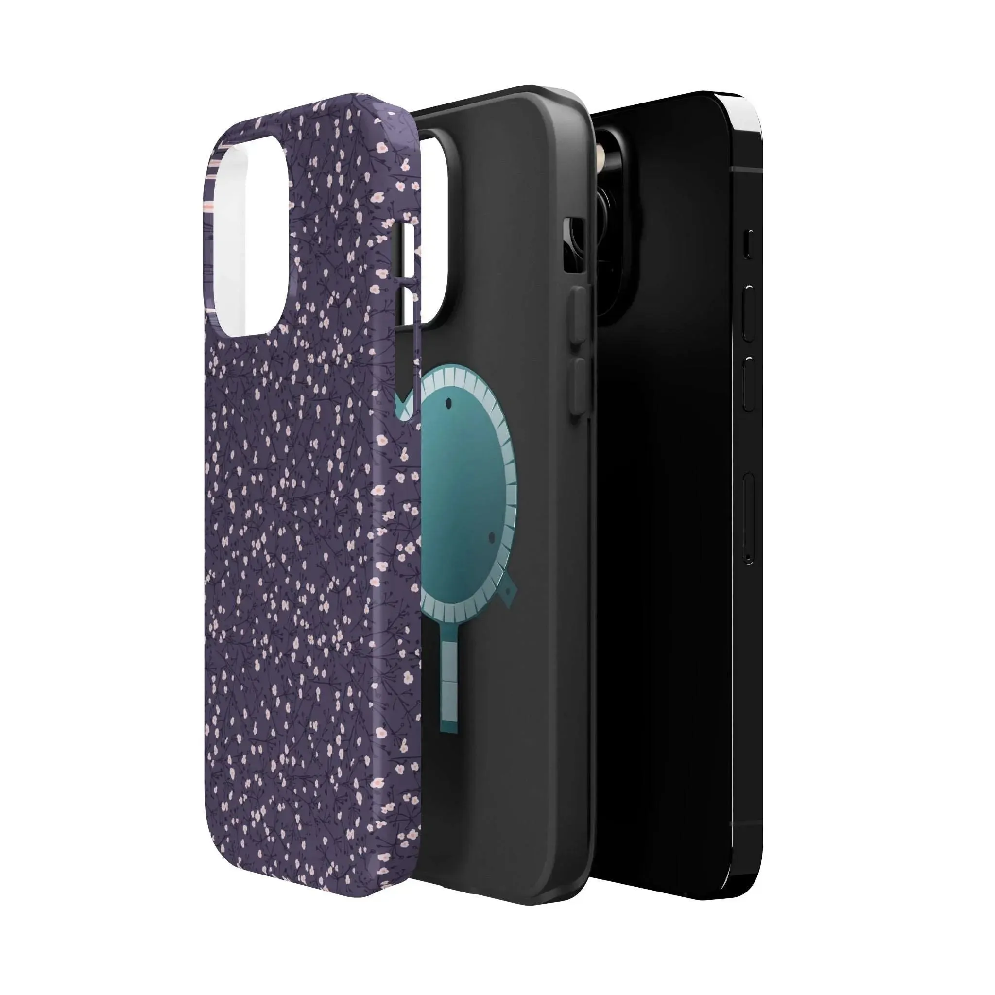 Cherry Petals | Blue Floral Case