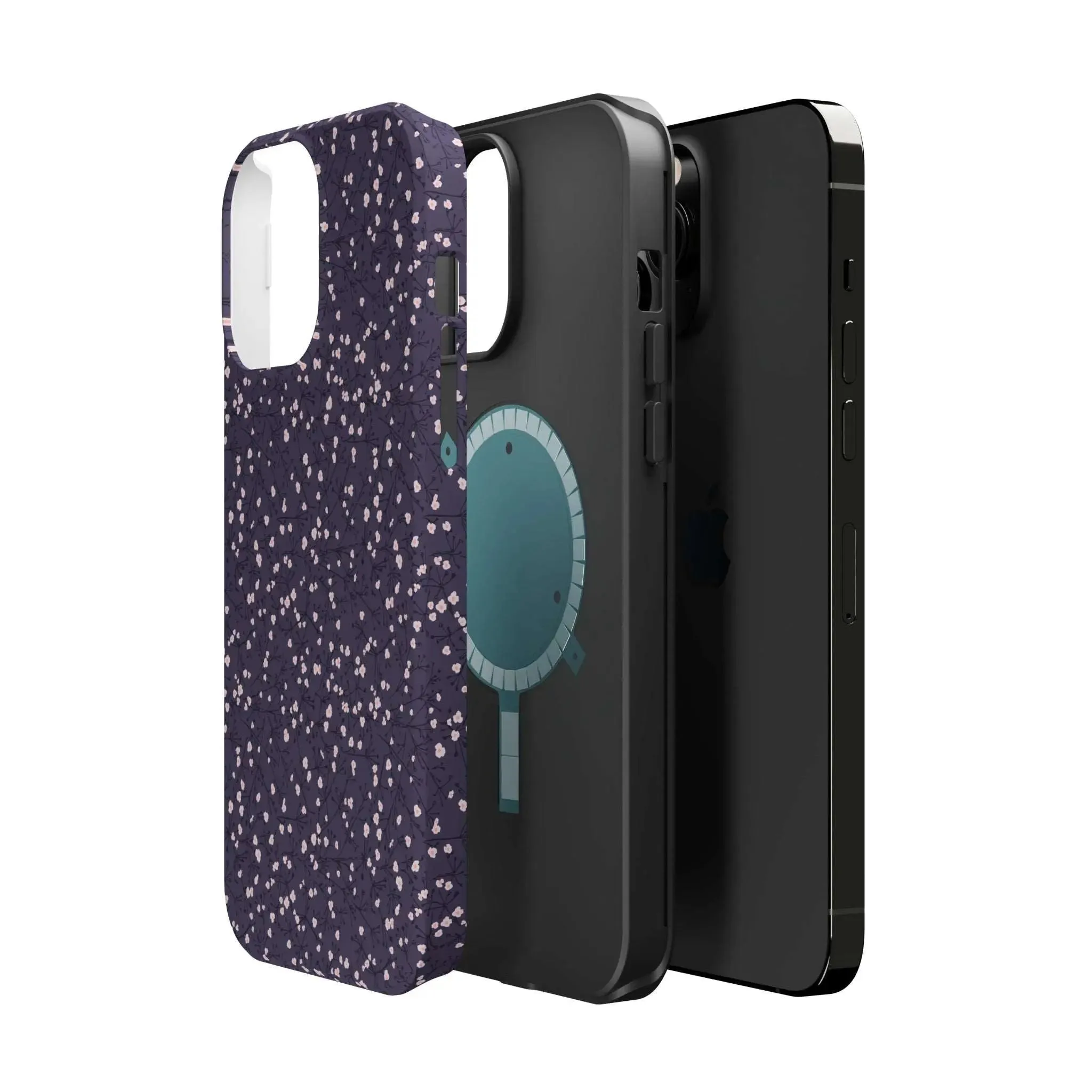 Cherry Petals | Blue Floral Case