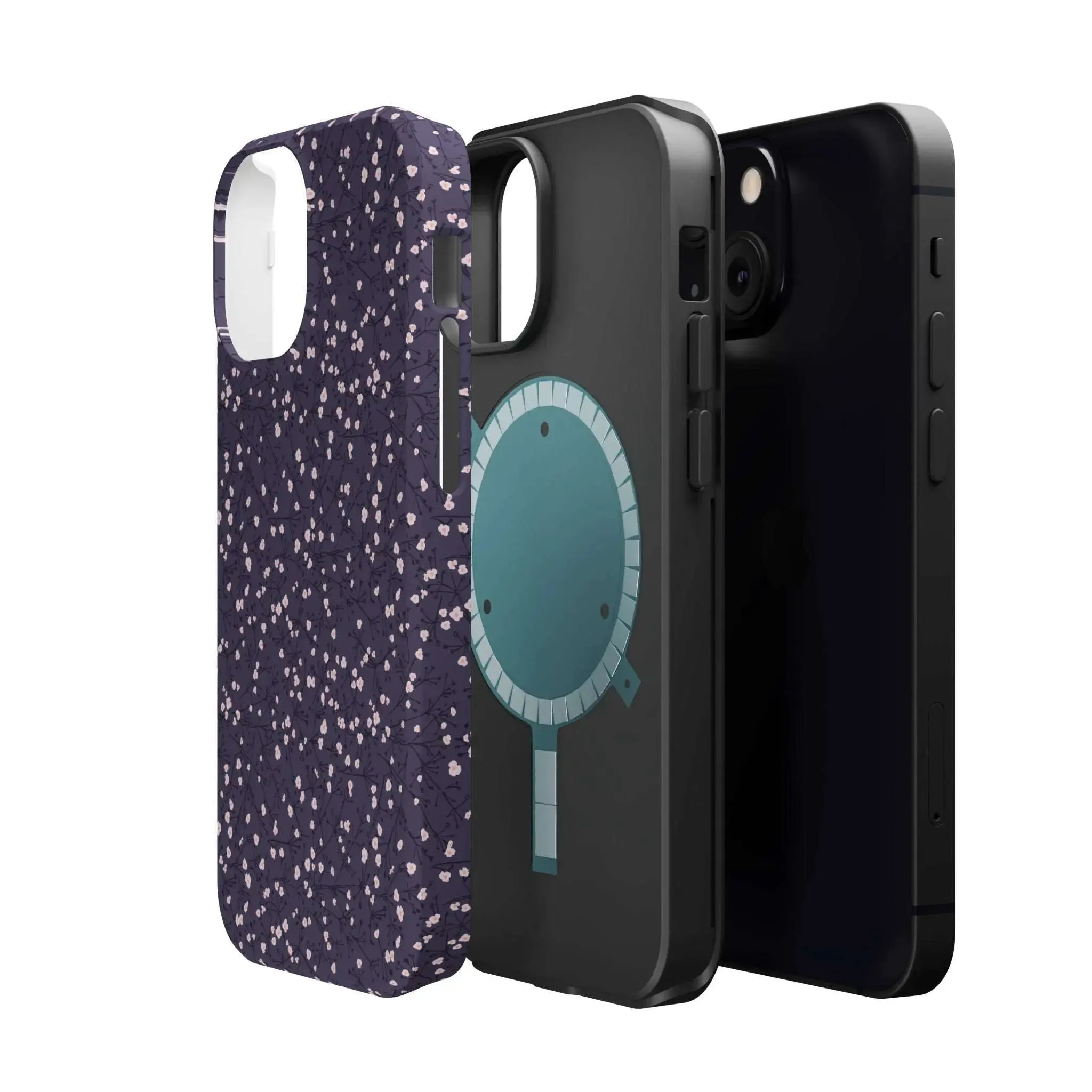 Cherry Petals | Blue Floral Case