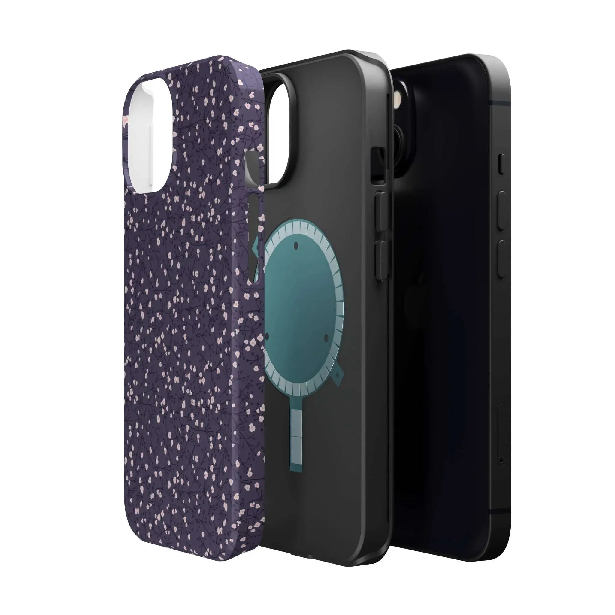 Cherry Petals | Blue Floral Case