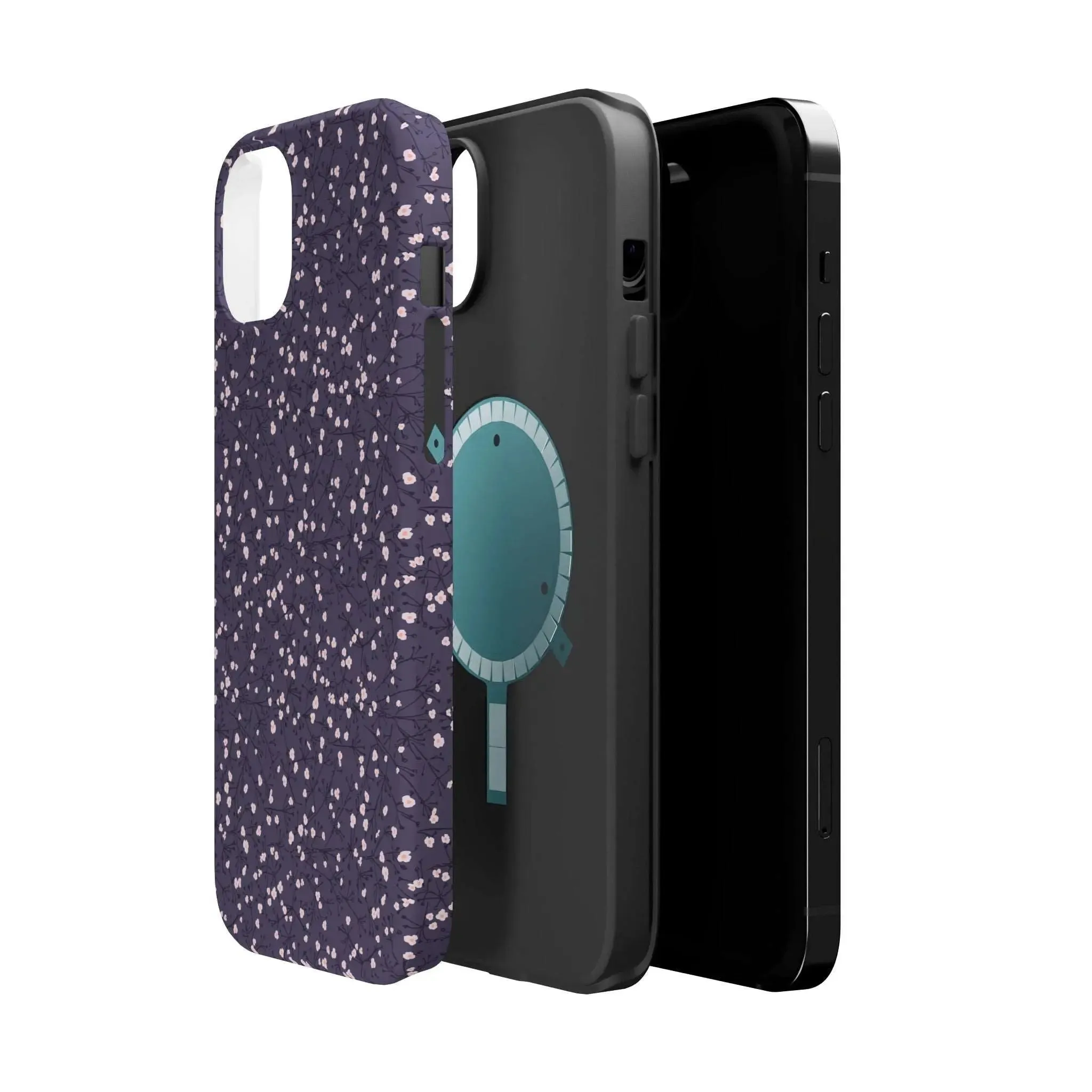 Cherry Petals | Blue Floral Case