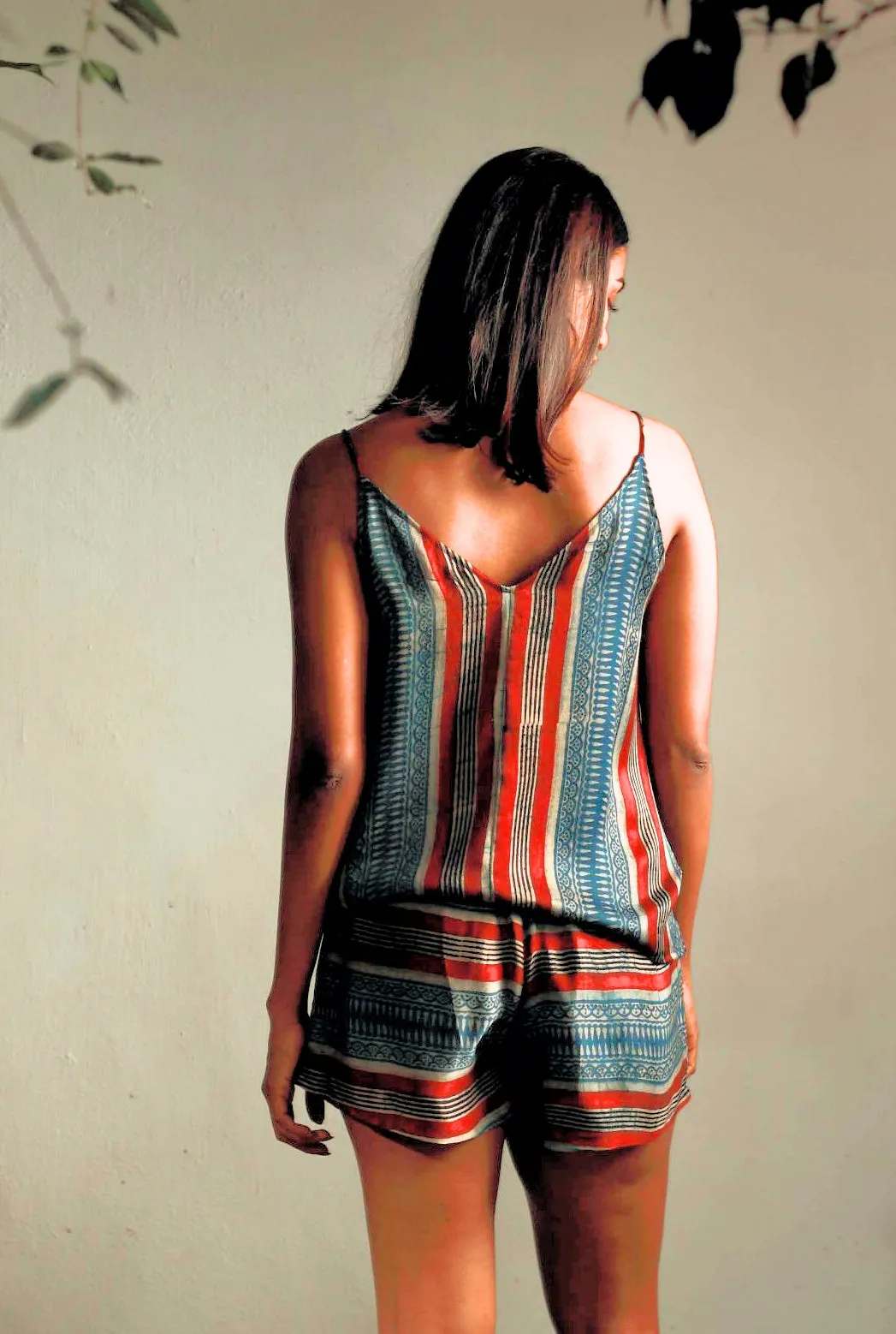 Chhaya Tank Top - Ajrakh Stripes