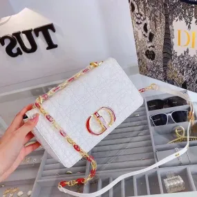 Christian Dior Caro Bag White