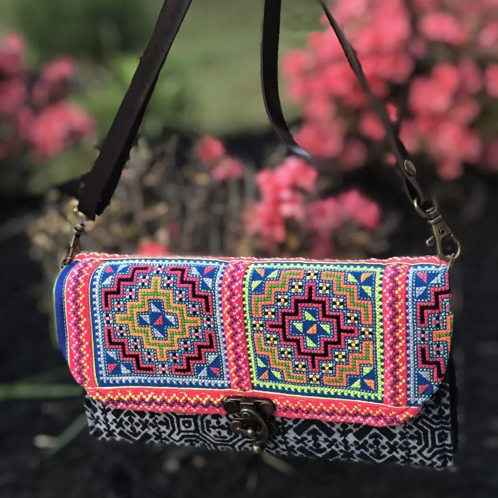 Colorful Bohemian Bag/Clutch - Embroidered Purse/Wallet