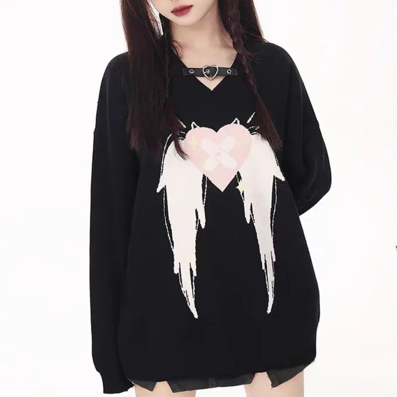 Cool Heart Wing Versatile Sweater