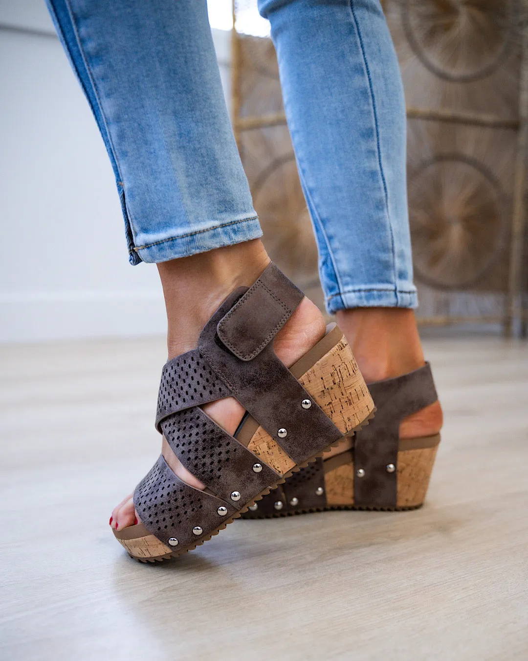 Corkys Guilty Pleasure Wedge Sandals - Bronze FINAL SALE