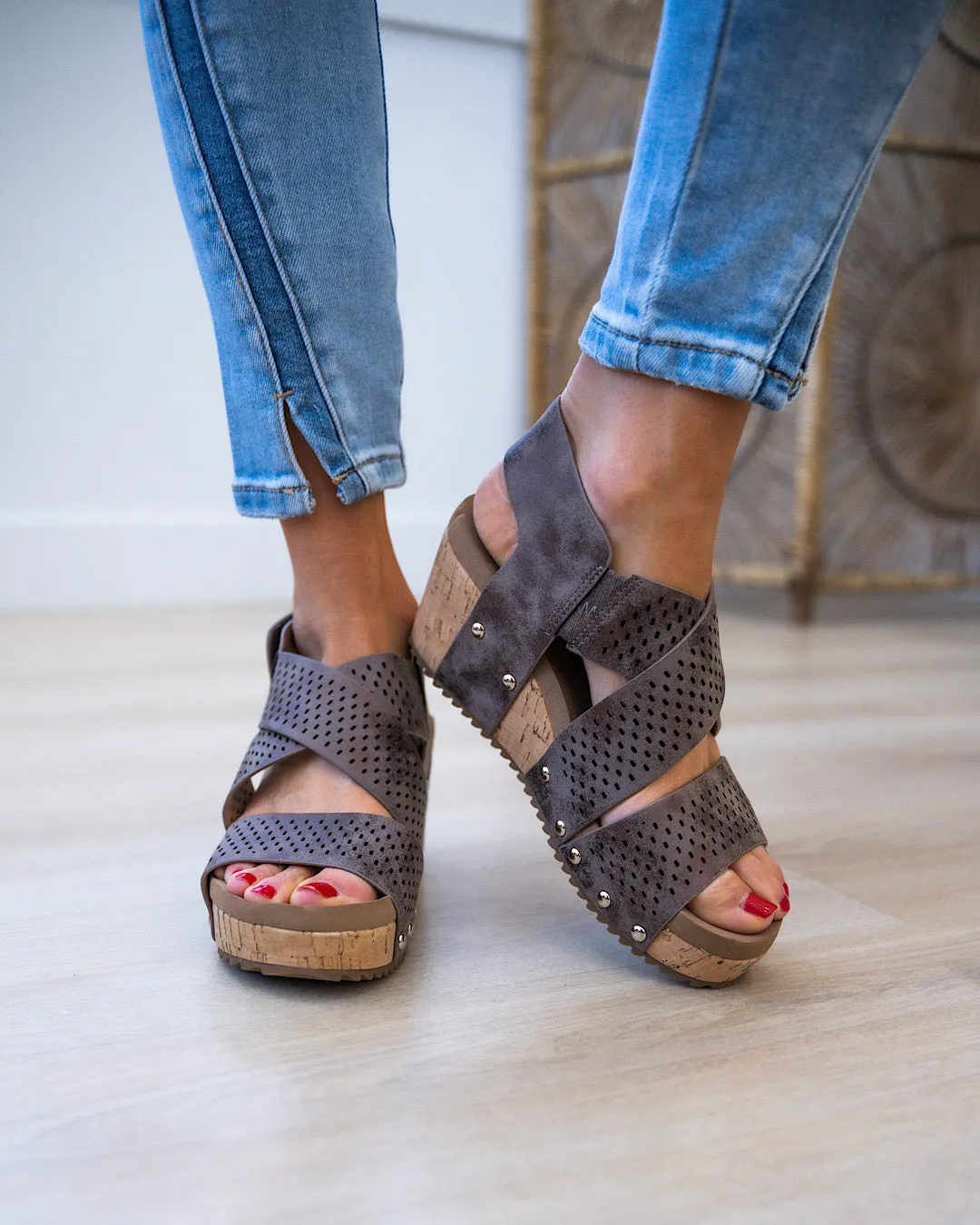 Corkys Guilty Pleasure Wedge Sandals - Bronze FINAL SALE