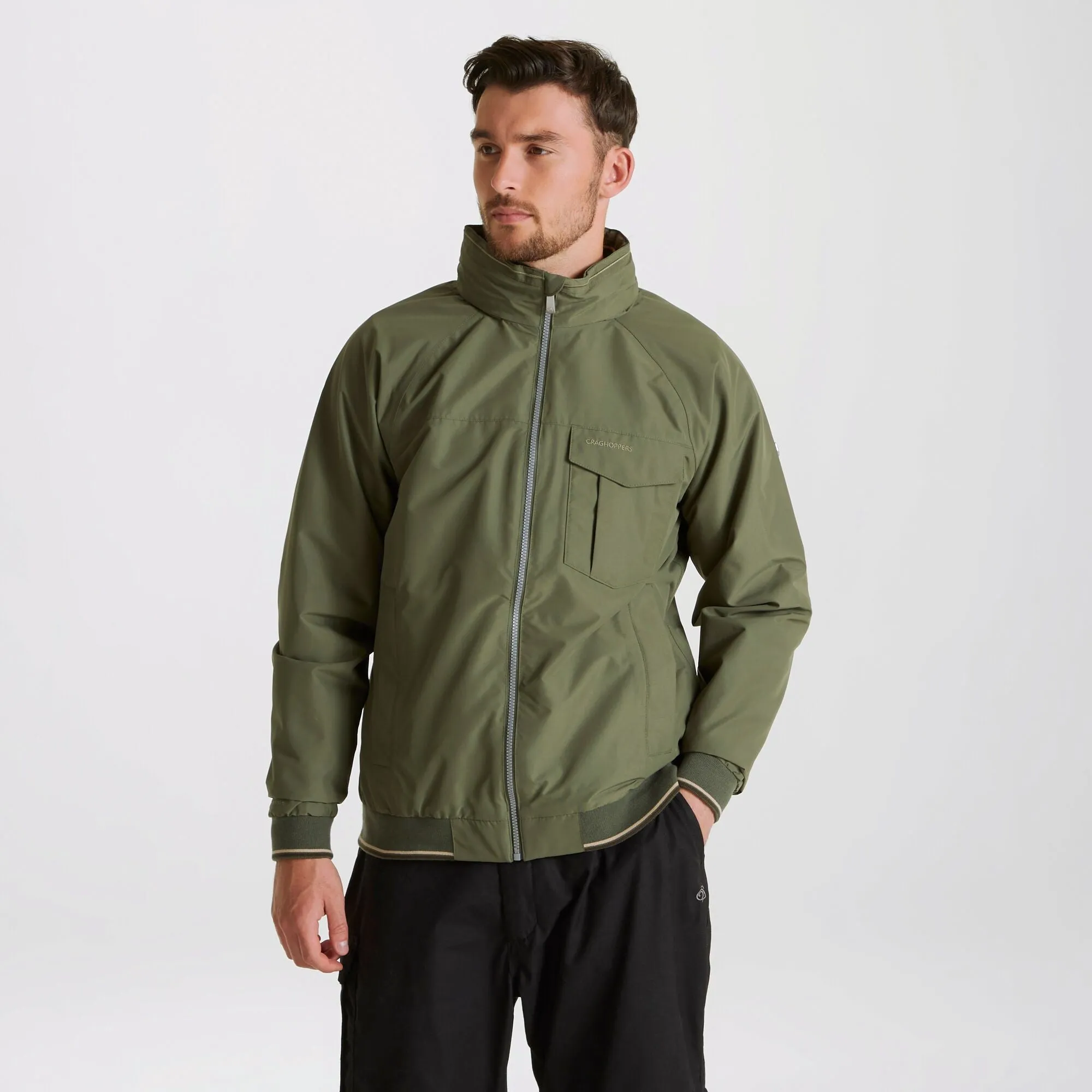 Craghoppers Mens Aiken Waterproof Jacket-GREEN