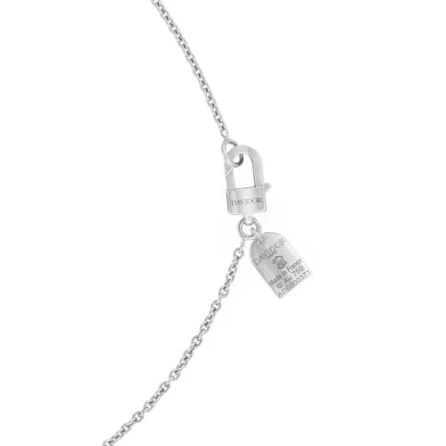 Diamant Sculptural Pendant Necklace, 18k White Gold with DAVIDOR Arch Cut Diamond and Brilliant Diamonds