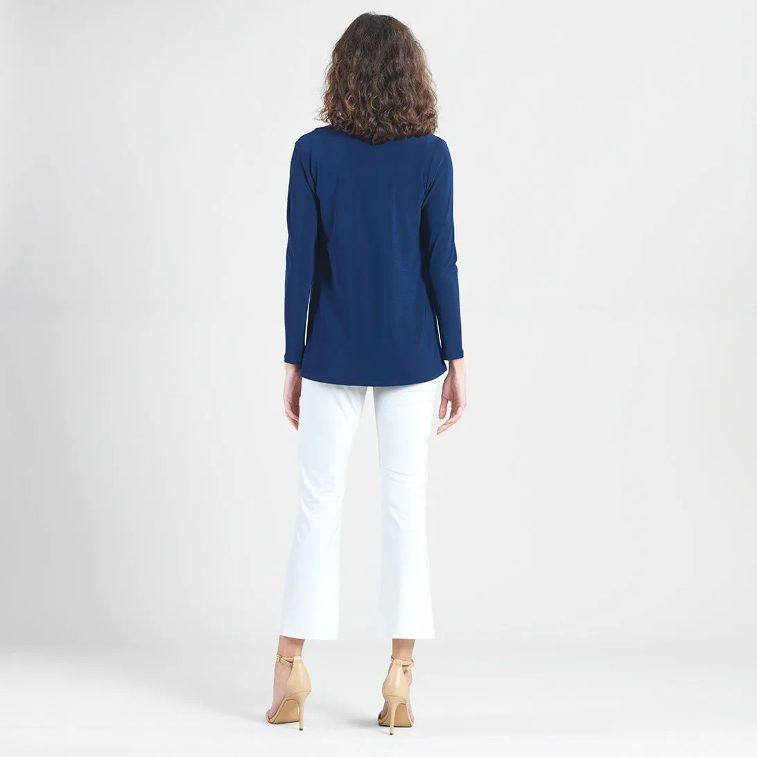 Drape Tunic Cardigan - Navy