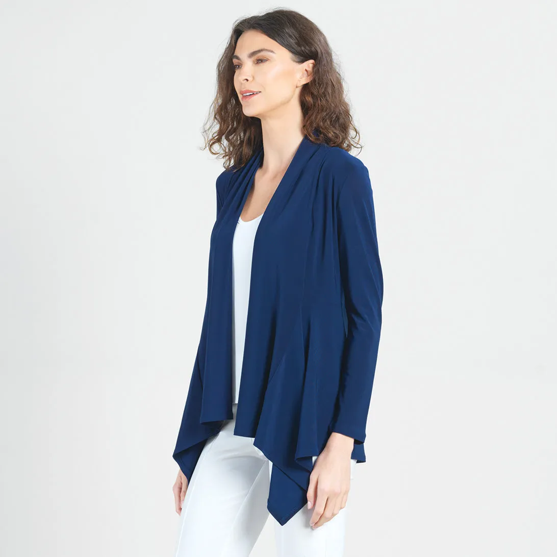 Drape Tunic Cardigan - Navy