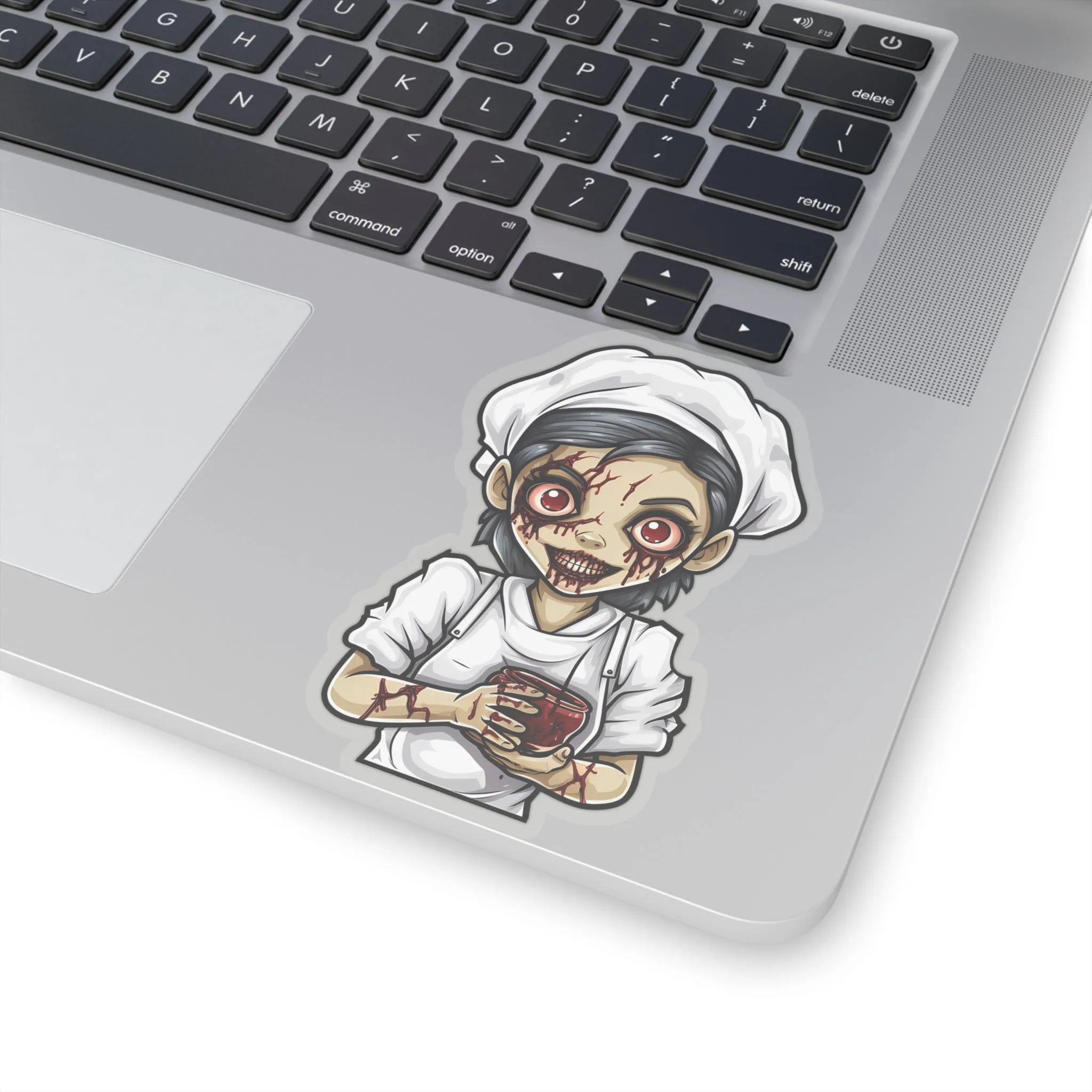 Eerie and Engaging: Spooky Halloween Zombie Nurse Stickers